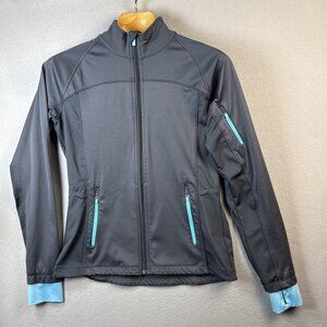 Athleta Floral Dipsea‎ Full-Zip Water Resistant Running Jacket Size S Athleisure